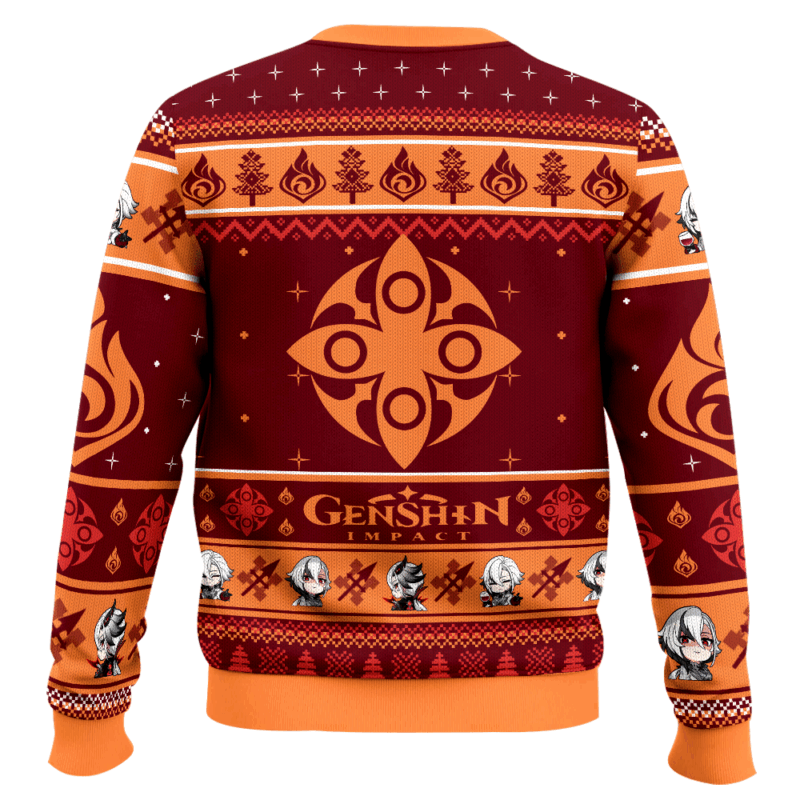 Hooktab Genshin Impact Arlecchino Ugly Christmas Sweater Hooktab Genshin Impact Arlecchino Ugly Christmas Sweater