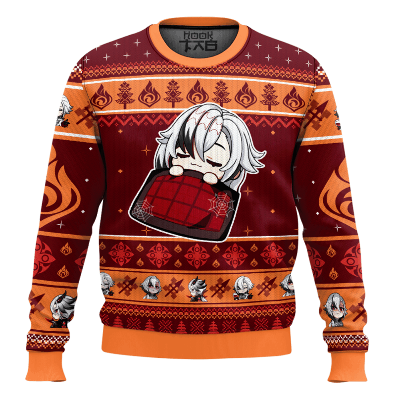 Hooktab Genshin Impact Arlecchino Ugly Christmas Sweater