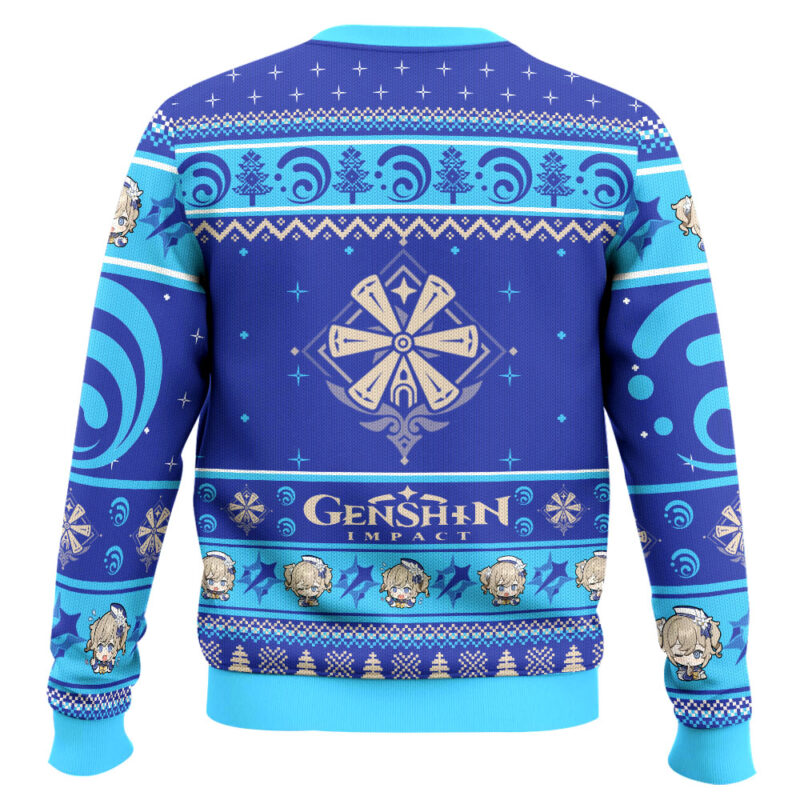 Hooktab Genshin Impact Barbara Ugly Christmas Sweater Hooktab Genshin Impact Barbara Ugly Christmas Sweater