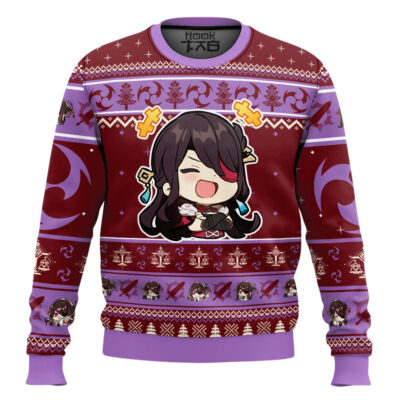 Hooktab Genshin Impact Beidou Ugly Christmas Sweater