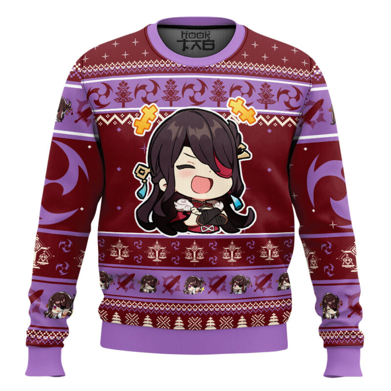 Hooktab Genshin Impact Beidou Ugly Christmas Sweater