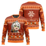 Hooktab Genshin Impact Bennett Ugly Christmas Sweater