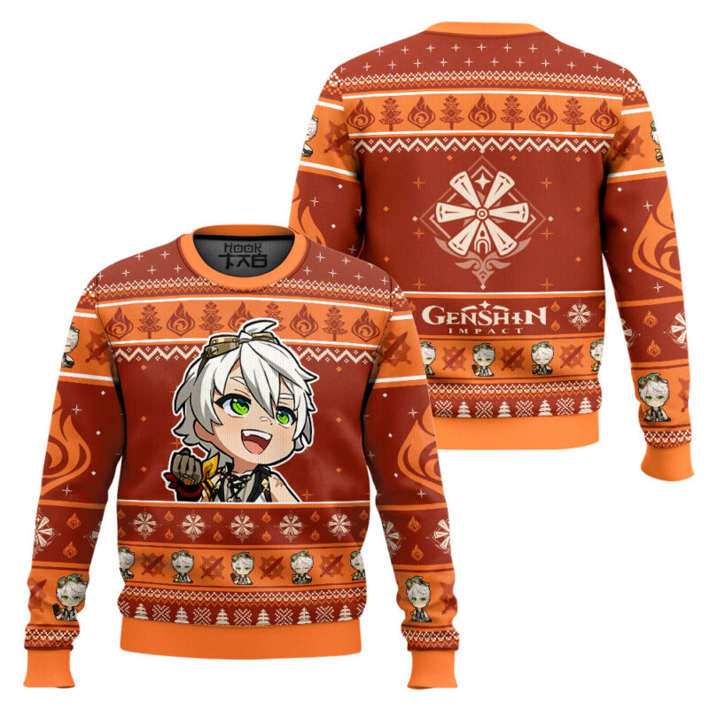 Hooktab Genshin Impact Bennett Ugly Christmas Sweater Hooktab Genshin Impact Bennett Ugly Christmas Sweater