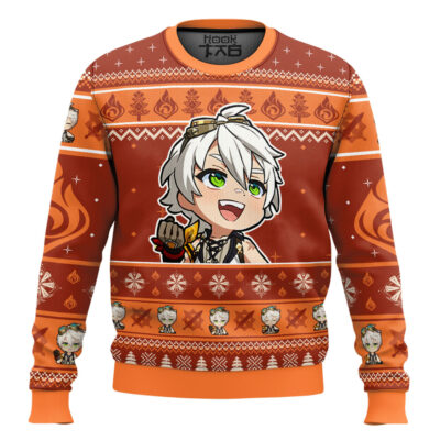 Hooktab Genshin Impact Bennett Ugly Christmas Sweater