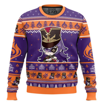 Hooktab Genshin Impact Chevreuse Ugly Christmas Sweater