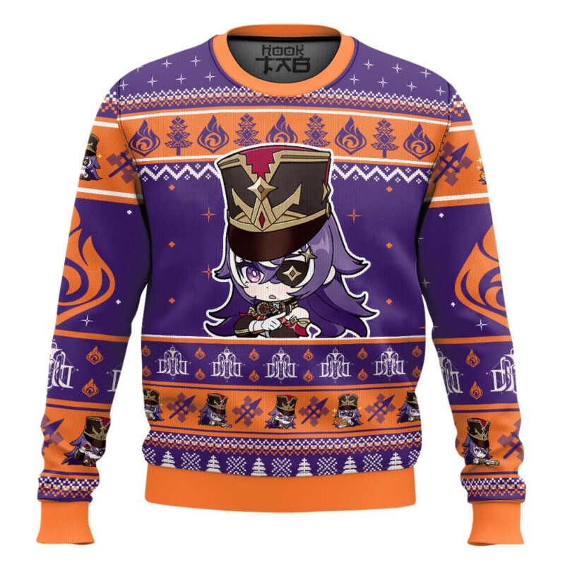 Hooktab Genshin Impact Chevreuse Ugly Christmas Sweater