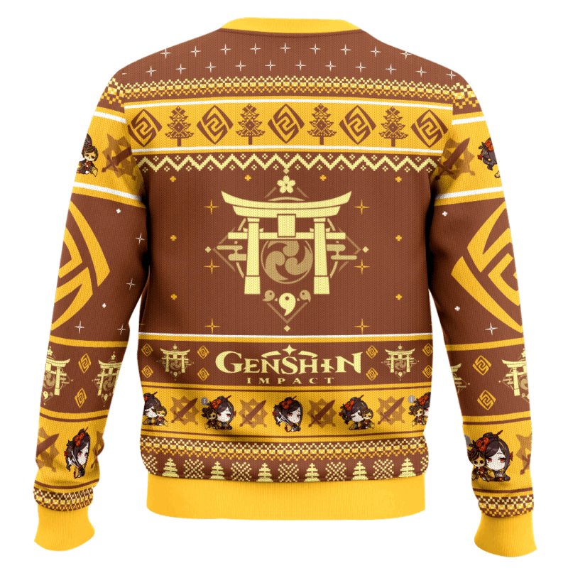 Hooktab Genshin Impact Chiori Ugly Christmas Sweater Hooktab Genshin Impact Chiori Ugly Christmas Sweater