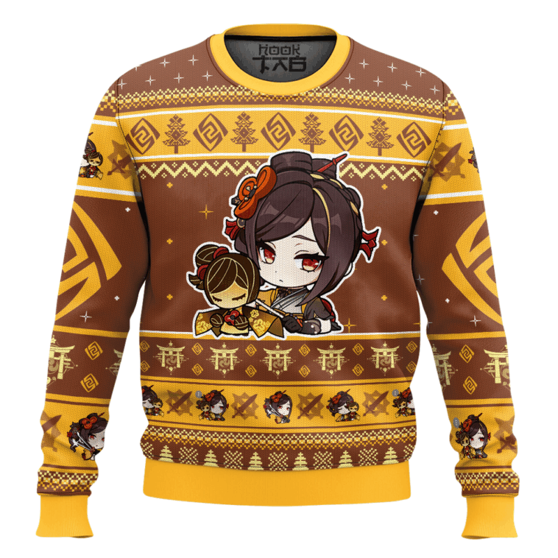 Hooktab Genshin Impact Chiori Ugly Christmas Sweater