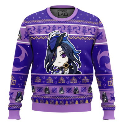 Hooktab Genshin Impact Clorinde Ugly Christmas Sweater