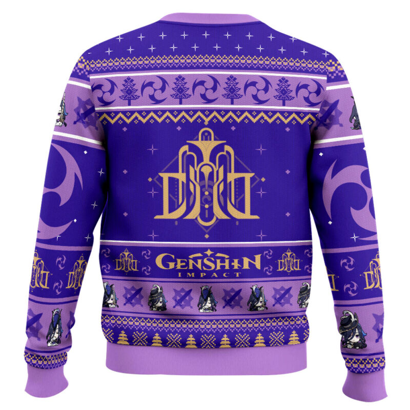 Hooktab Genshin Impact Clorinde Ugly Christmas Sweater Hooktab Genshin Impact Clorinde Ugly Christmas Sweater
