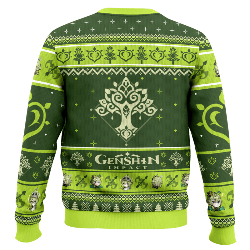 Hooktab Genshin Impact Collei Ugly Christmas Sweater Hooktab Genshin Impact Collei Ugly Christmas Sweater