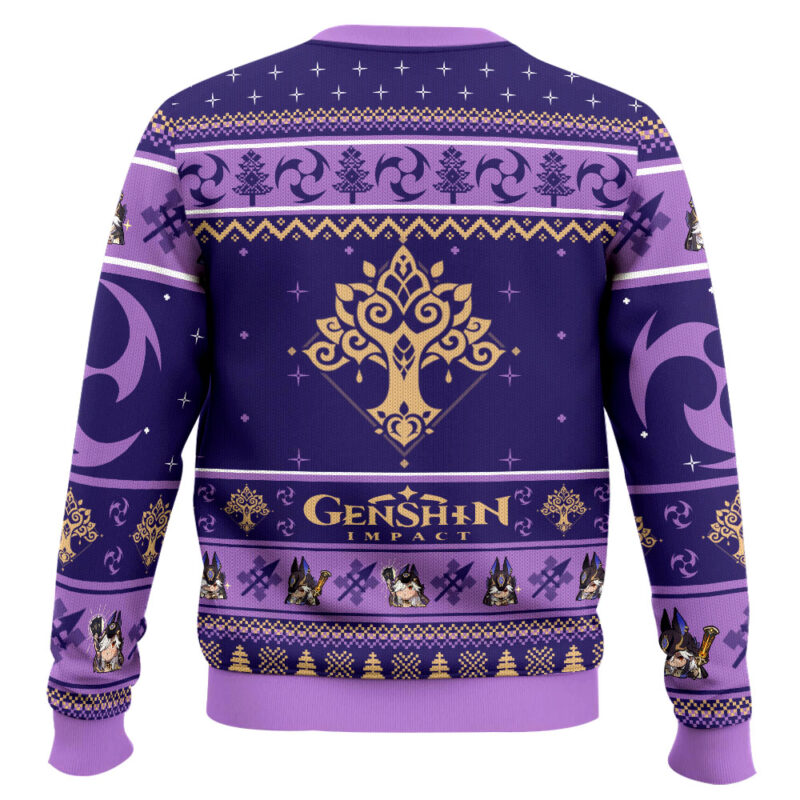 Hooktab Genshin Impact Cyno Ugly Christmas Sweater Hooktab Genshin Impact Cyno Ugly Christmas Sweater