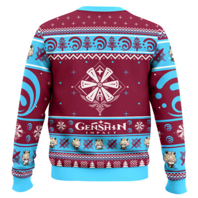 Hooktab Genshin Impact Dahlia Ugly Christmas Sweater