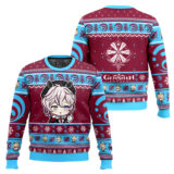 Hooktab Genshin Impact Dahlia Ugly Christmas Sweater