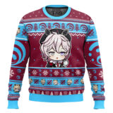 Hooktab Genshin Impact Dahlia Ugly Christmas Sweater