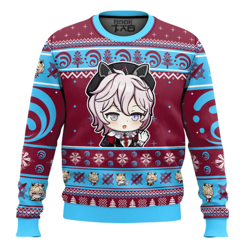 Hooktab Genshin Impact Dahlia Ugly Christmas Sweater