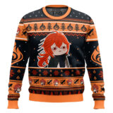 Hooktab Genshin Impact Diluc Ugly Christmas Sweater