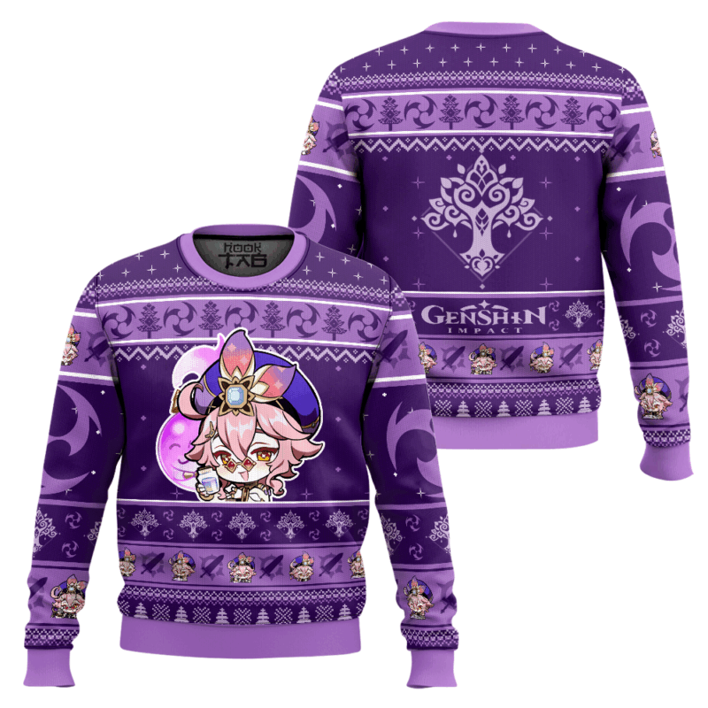 Hooktab Genshin Impact Dori Ugly Christmas Sweater Hooktab Genshin Impact Dori Ugly Christmas Sweater
