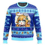 Hooktab Genshin Impact Escoffier Ugly Christmas Sweater