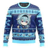 Hooktab Genshin Impact Eula Ugly Christmas Sweater