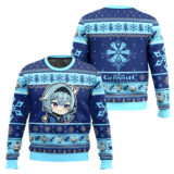 Hooktab Genshin Impact Eula Ugly Christmas Sweater