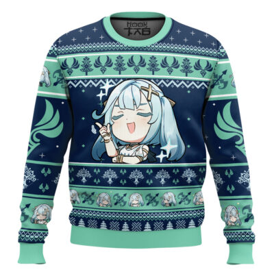 Hooktab Genshin Impact Faruzan Ugly Christmas Sweater