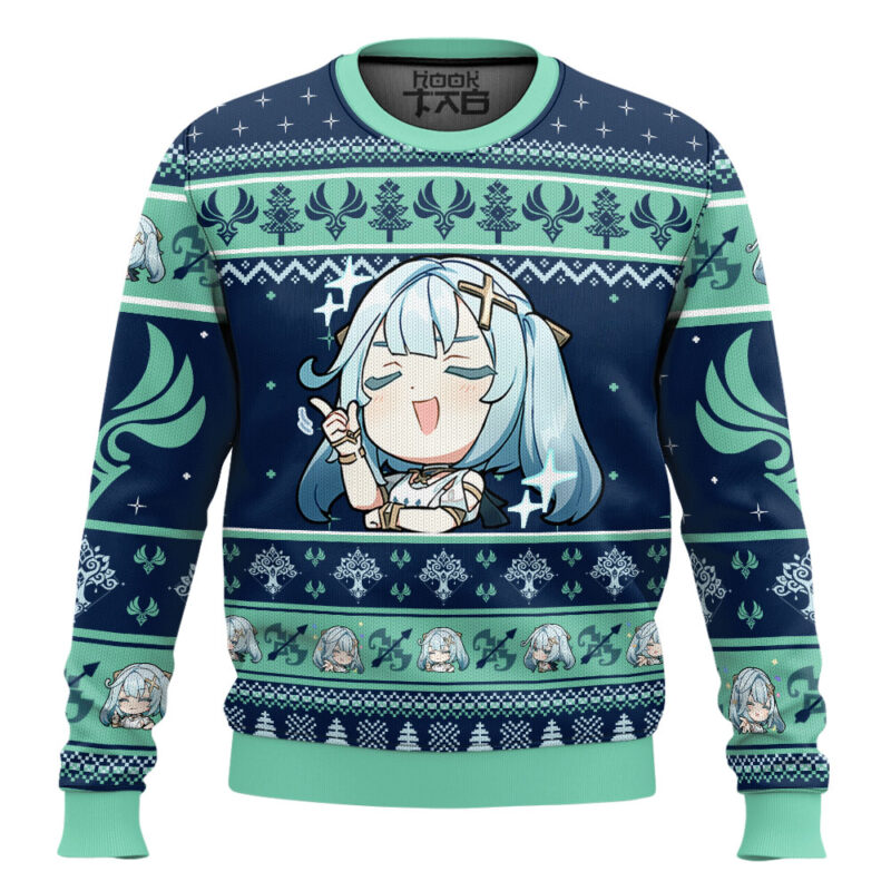 Hooktab Genshin Impact Faruzan Ugly Christmas Sweater
