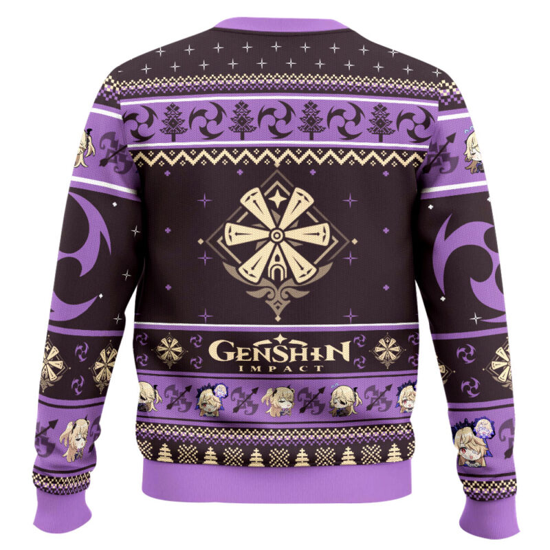 Hooktab Genshin Impact Fischl Ugly Christmas Sweater Hooktab Genshin Impact Fischl Ugly Christmas Sweater