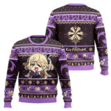 Hooktab Genshin Impact Fischl Ugly Christmas Sweater