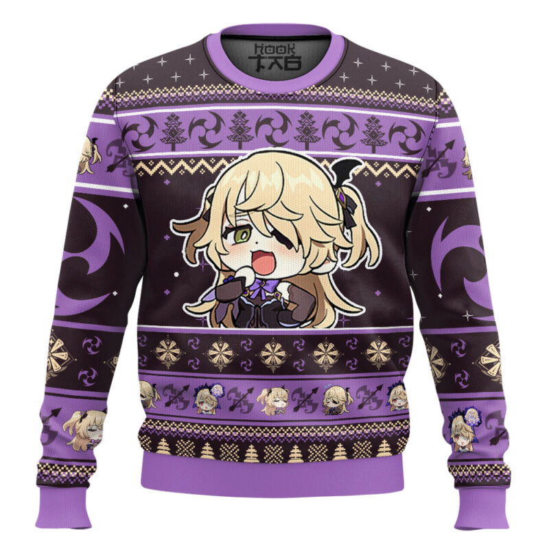 Hooktab Genshin Impact Fischl Ugly Christmas Sweater