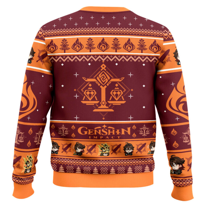 Hooktab Genshin Impact Gaming Ugly Christmas Sweater Hooktab Genshin Impact Gaming Ugly Christmas Sweater