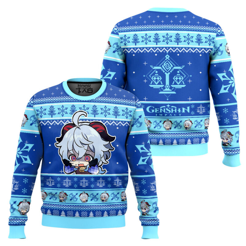 Hooktab Genshin Impact Ganyu Ugly Christmas Sweater Hooktab Genshin Impact Ganyu Ugly Christmas Sweater