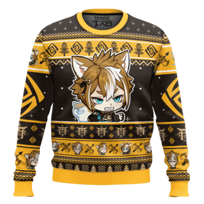 Hooktab Genshin Impact Gorou Ugly Christmas Sweater