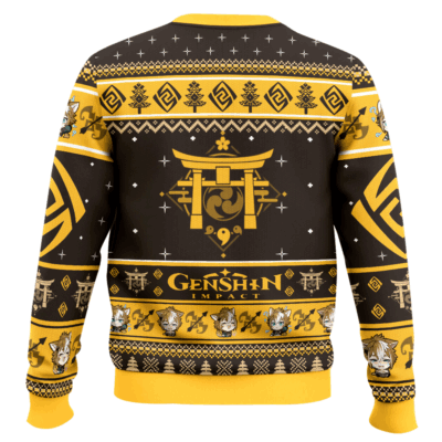 Hooktab Genshin Impact Gorou Ugly Christmas Sweater