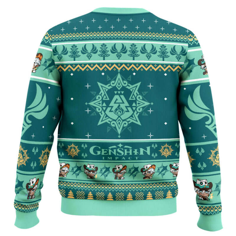 Hooktab Genshin Impact Ifa Ugly Christmas Sweater Hooktab Genshin Impact Ifa Ugly Christmas Sweater