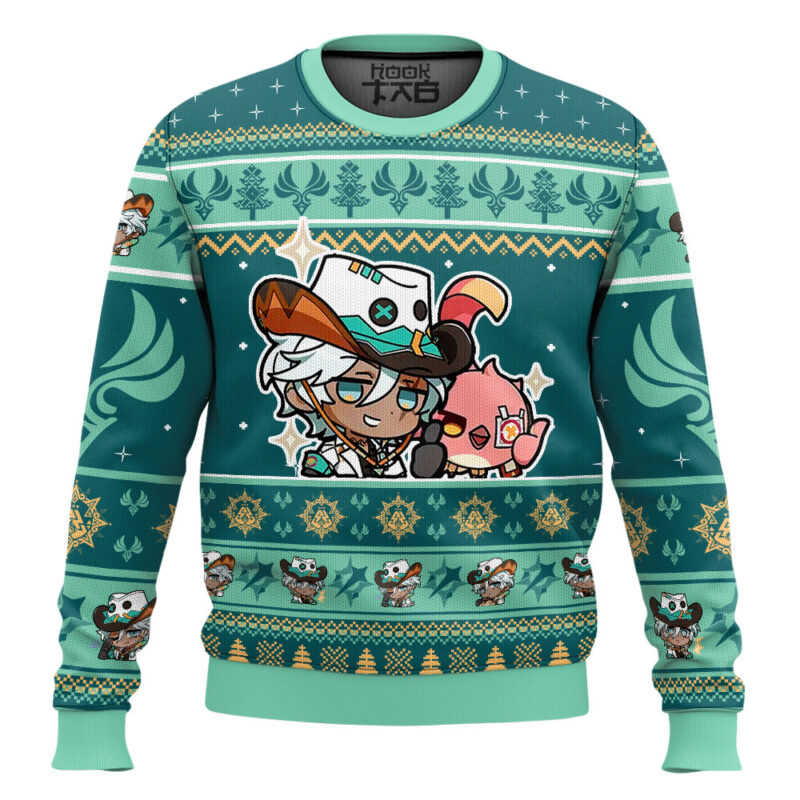Hooktab Genshin Impact Ifa Ugly Christmas Sweater