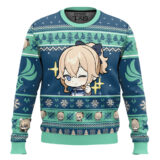 Hooktab Genshin Impact Jean Ugly Christmas Sweater