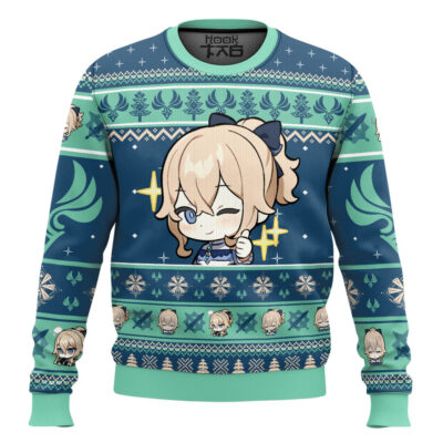 Hooktab Genshin Impact Jean Ugly Christmas Sweater