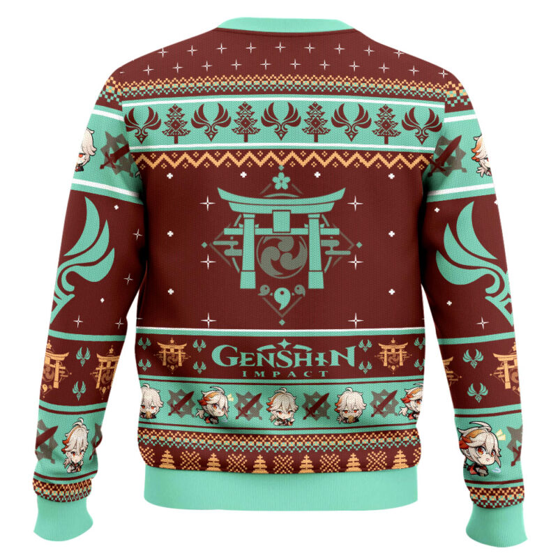 Hooktab Genshin Impact Kaedehara Kazuha Ugly Christmas Sweater Hooktab Genshin Impact Kaedehara Kazuha Ugly Christmas Sweater