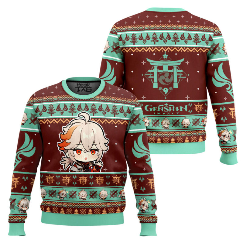 Hooktab Genshin Impact Kaedehara Kazuha Ugly Christmas Sweater Hooktab Genshin Impact Kaedehara Kazuha Ugly Christmas Sweater
