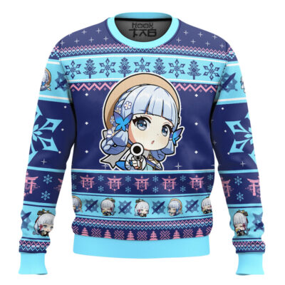 Hooktab Genshin Impact Kamisato Ayaka Ugly Christmas Sweater