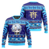 Hooktab Genshin Impact Kamisato Ayato Ugly Christmas Sweater
