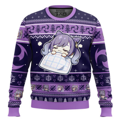 Hooktab Genshin Impact Keqing Ugly Christmas Sweater