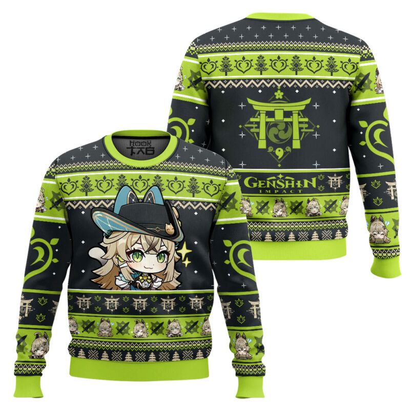 Hooktab Genshin Impact Kirara Ugly Christmas Sweater Hooktab Genshin Impact Kirara Ugly Christmas Sweater
