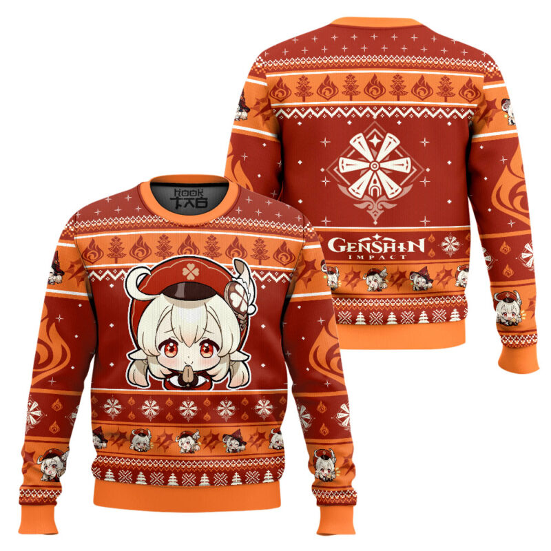 Hooktab Genshin Impact Klee Ugly Christmas Sweater Hooktab Genshin Impact Klee Ugly Christmas Sweater
