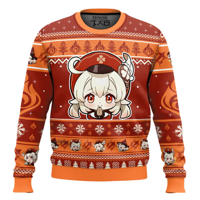 Hooktab Genshin Impact Klee Ugly Christmas Sweater