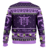 Hooktab Genshin Impact Kuki Shinobu Ugly Christmas Sweater