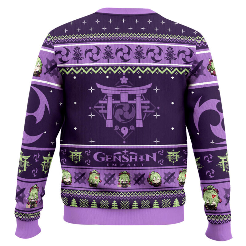 Hooktab Genshin Impact Kuki Shinobu Ugly Christmas Sweater Hooktab Genshin Impact Kuki Shinobu Ugly Christmas Sweater