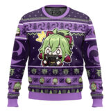 Hooktab Genshin Impact Kuki Shinobu Ugly Christmas Sweater