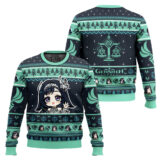 Hooktab Genshin Impact Lan Yan Ugly Christmas Sweater